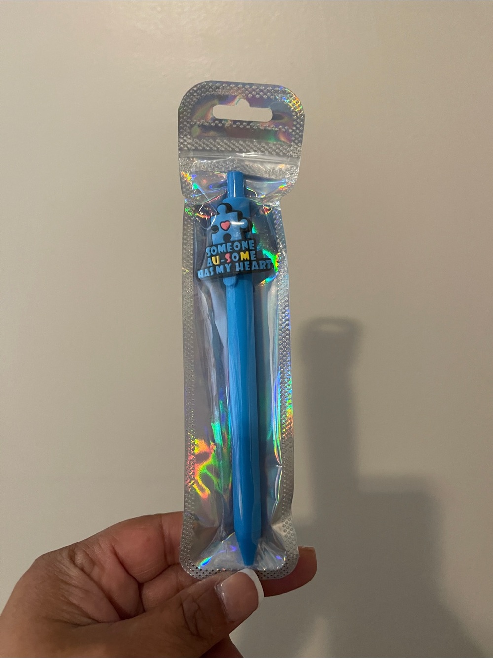 Blue Heart Charm Party Pen - Unbranded